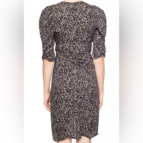 All Saints Josephine Leopard Print Midi Dress - Picture 5 of 14